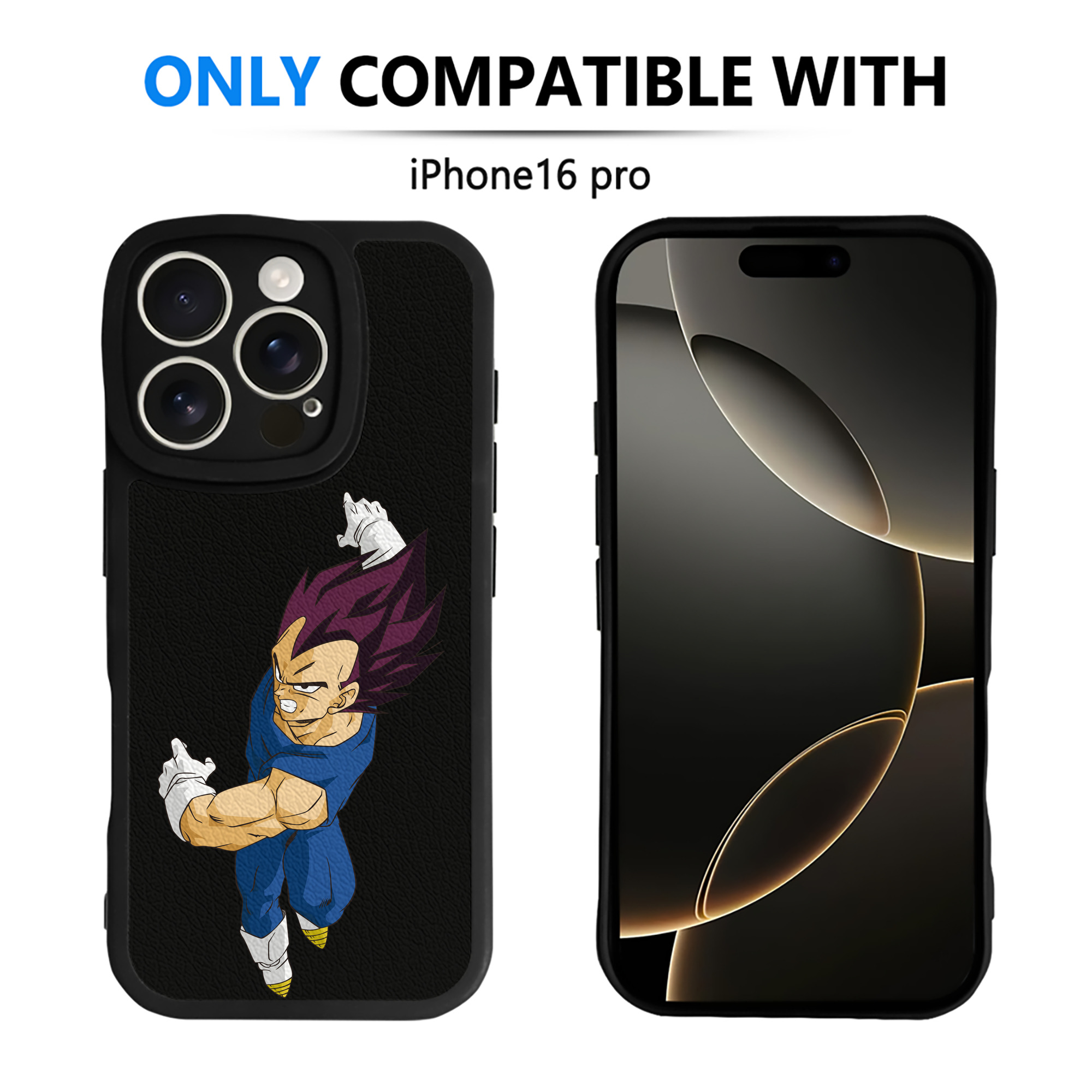（画像用） ドラゴンボール ベジータ四世（Bejīta Yonsei）DRAGON BALL Vegeta IV 【iPhone 16シリーズ対応】シリコンスマホケース（レザー調） 材質：シリコン